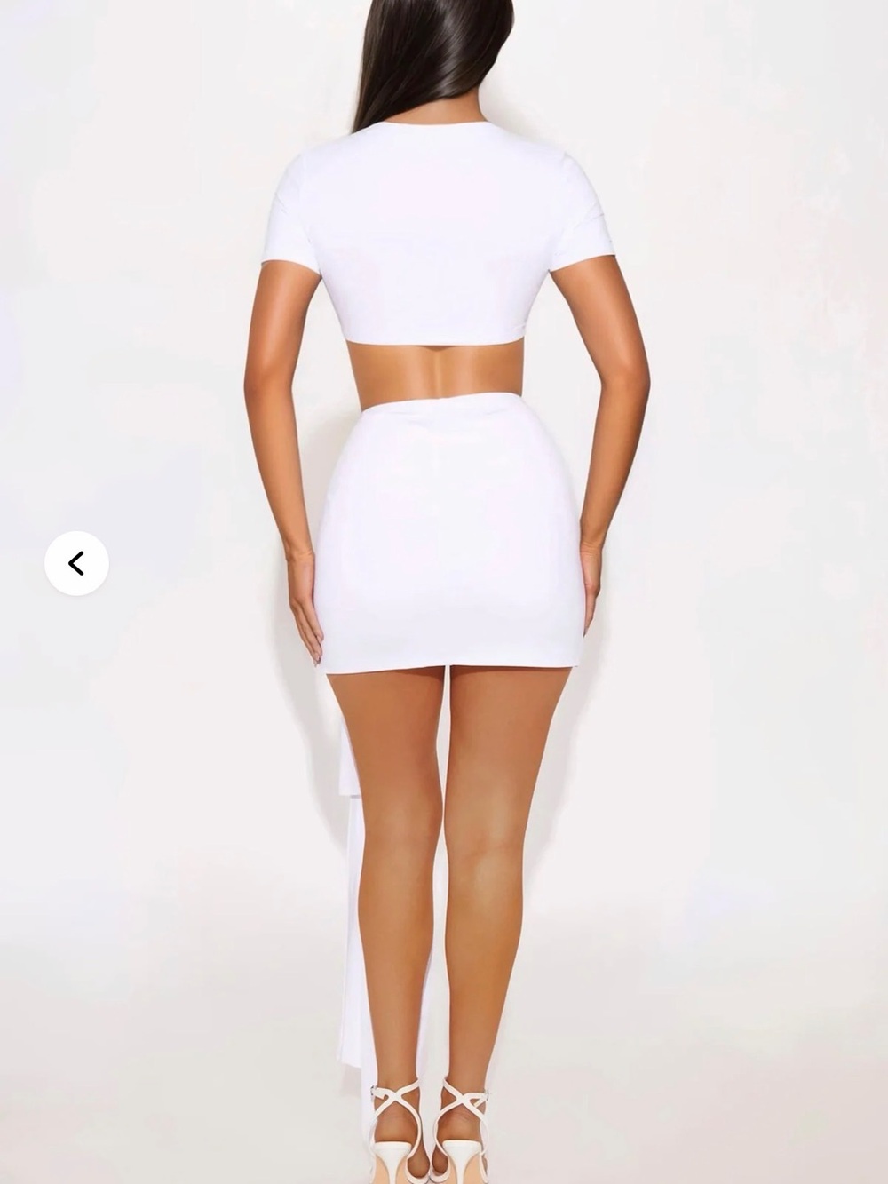 Miami Nights Mini Skirt Set - White - Picture 3 of 3